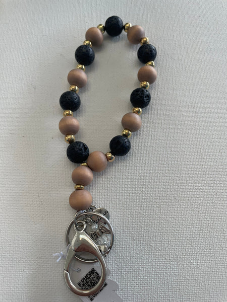 Silver Keychain beaded bracelets Stephanie Lewis