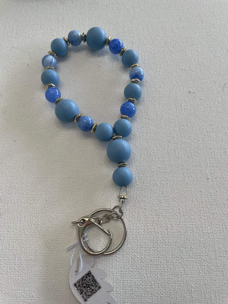 Silver Keychain beaded bracelets Stephanie Lewis