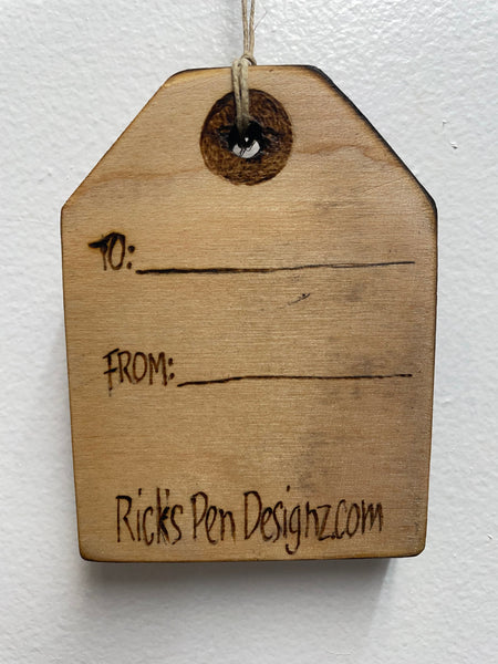 Handmade Wood burned Deer Gift Tags Rick Dantzler