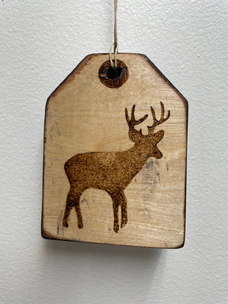 Handmade Wood burned Deer Gift Tags Rick Dantzler