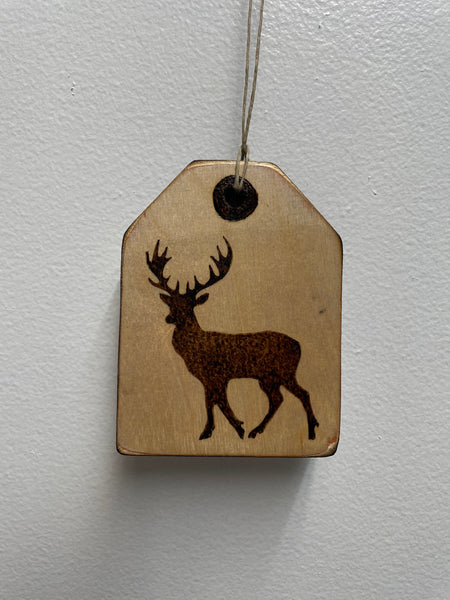 Handmade Wood burned Deer Gift Tags Rick Dantzler