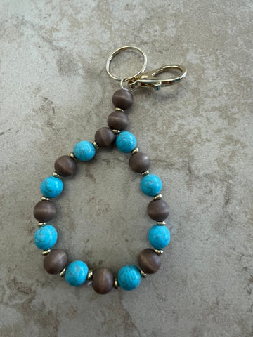 Gold Keychain Beaded bracelets Stephanie Lewis-brown,blue