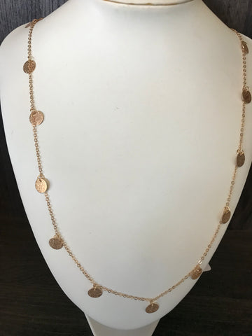 Dupe Disc/Gold Circles Necklace