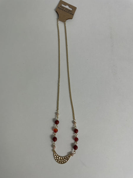 Designer Necklaces Stephanie Lewis-red jasper with half moon