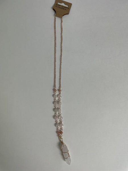 Designer Necklaces Stephanie Lewis-mother of pearls with white pendulum
