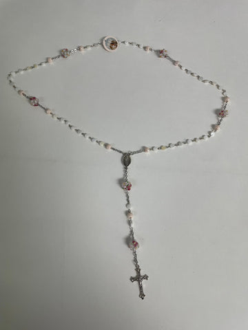 Rosary bead Necklace Stephanie Lewis-motther of pearl