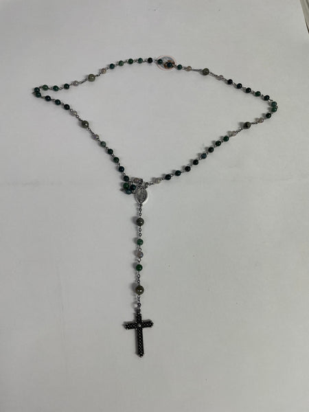 Rosary Bead Necklace Stephanie Lewis-Moss electroplated