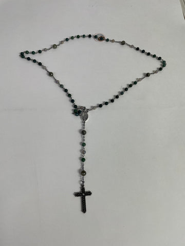 Rosary Bead Necklace Stephanie Lewis-Moss electroplated