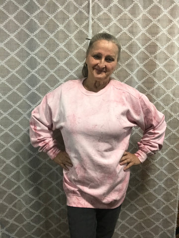 Comfort Color Pink Bleached Sweatshirt