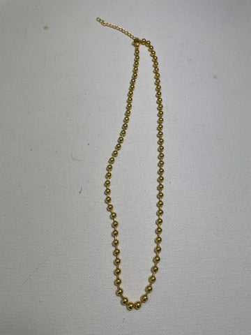 14" Gold Beaded Necklace