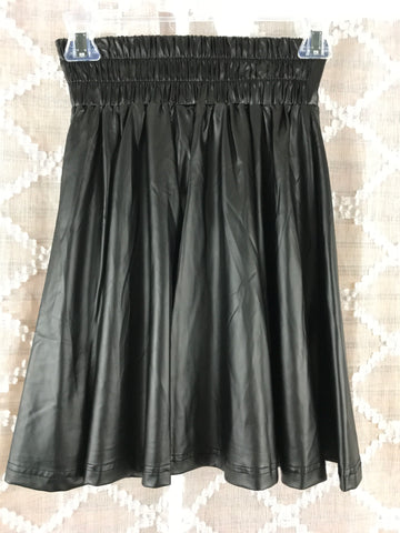 Black Leather Skirt-small