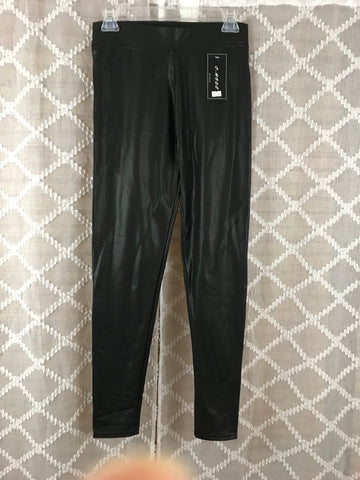 Leather Leggings-Black