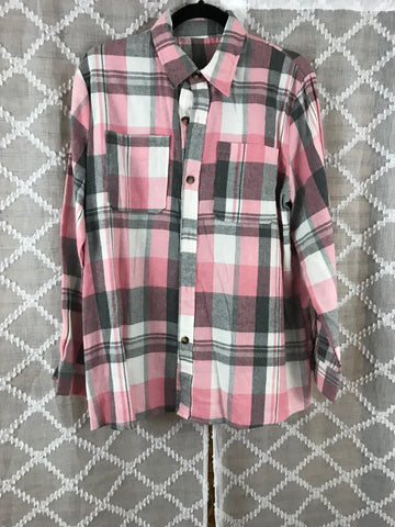 Pink Plaid Shacket