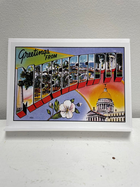 Postcards --Greetings from Mississippi-Capitol