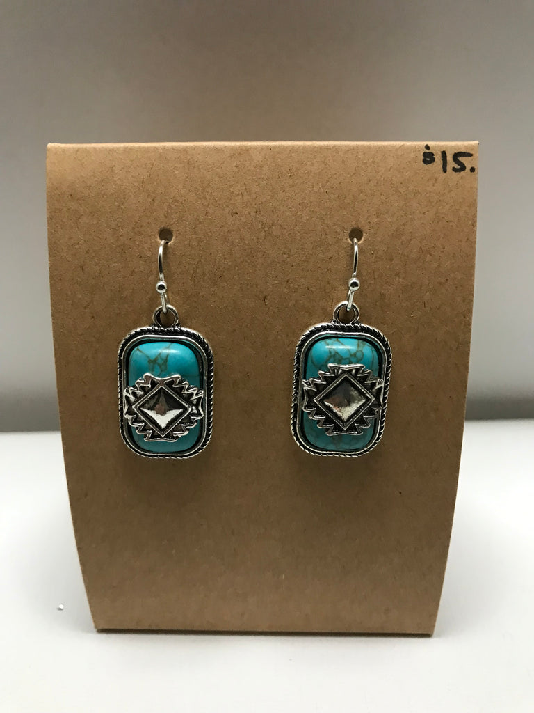 Aztec turquoise dangles