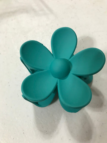 Flower Hair Clips-Teal