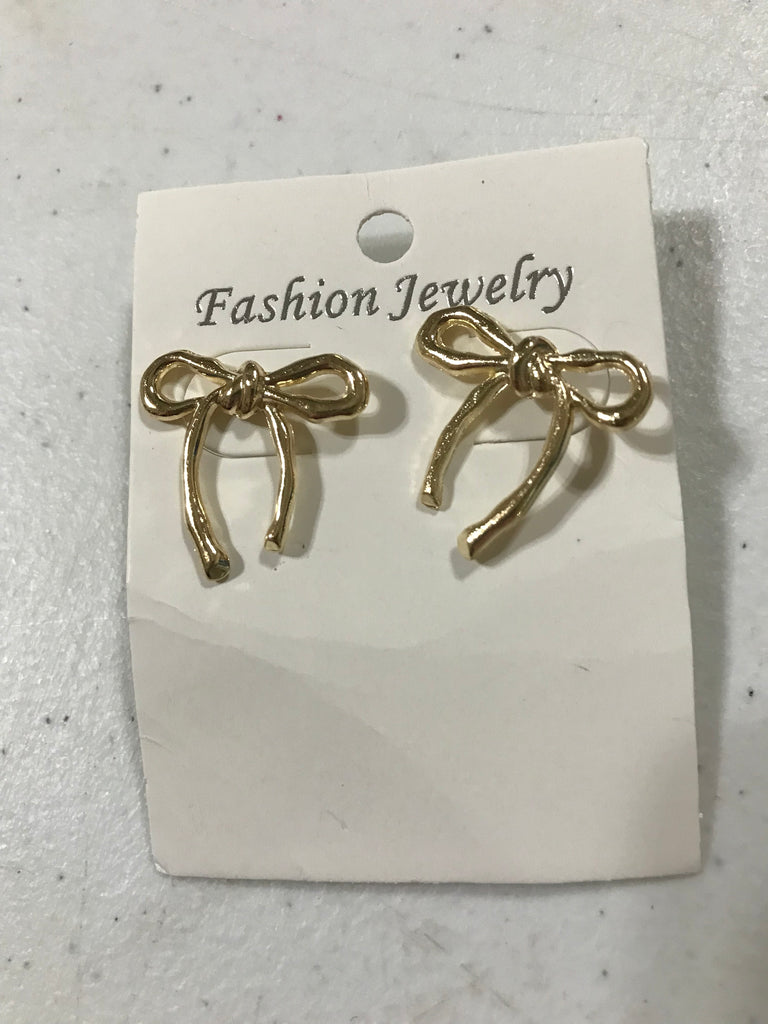 Gold Bow Earrings