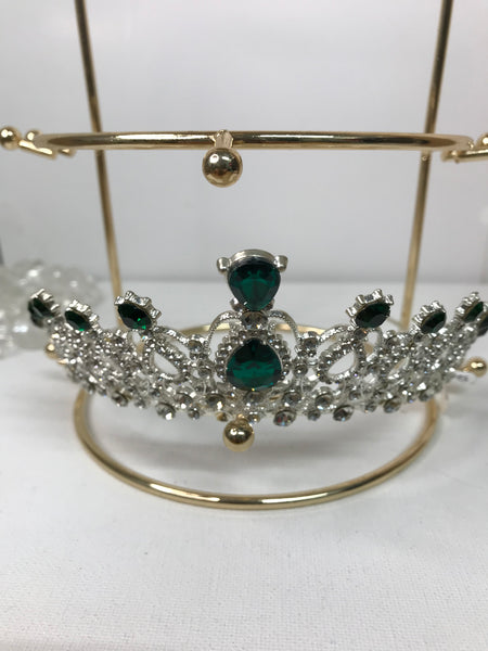 Big Bling Crown/Tiara-Emerald green