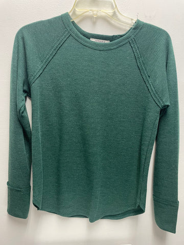 Waffle Hunter Green Long Sleeve top