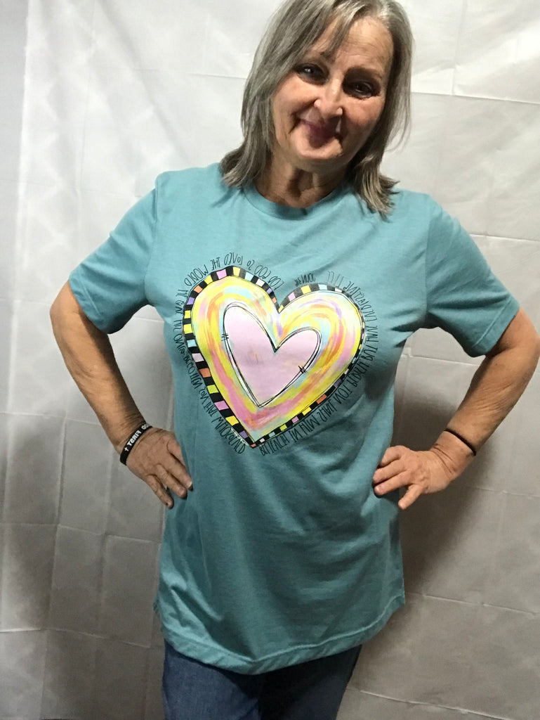 Valentine Heart-John 3:16 God So Loved The World T-Shirt