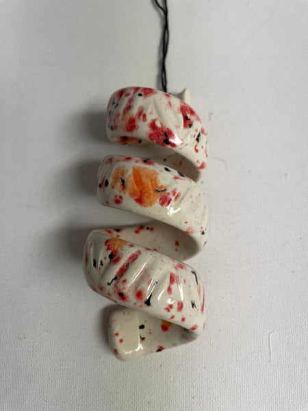 Handmade Ceramic spiral napkin Holder/ornament OhhMy! Gifts and Things, LLC