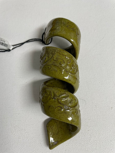 Handmade Ceramic spiral napkin Holder/ornament OhhMy! Gifts and Things, LLC