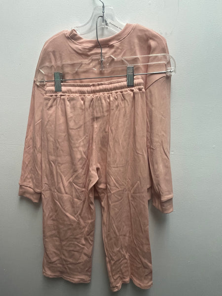 Girls Peach jogger set w MINI print