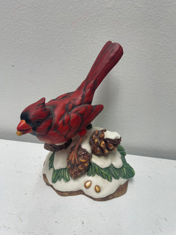 Red Cardinal Porcelain Decor
