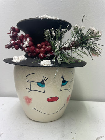 7"x5" Glass Snow Woman Decor