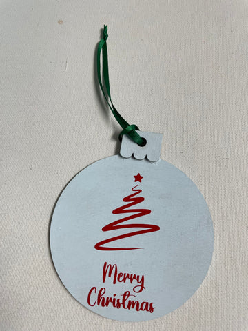 4"Round Wood Christmas Ornaments Western S Chicks & Ts