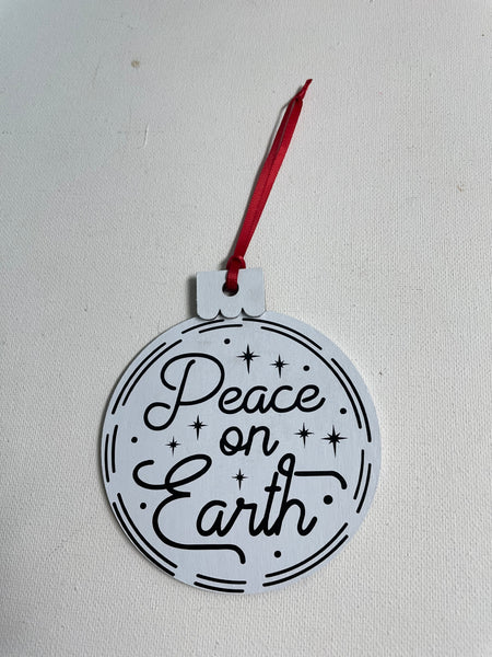 4"Round Wood Christmas Ornaments Western S Chicks & Ts