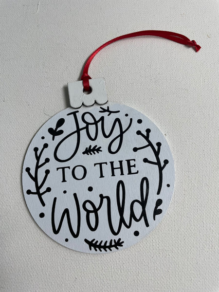 4"Round Wood Christmas Ornaments Western S Chicks & Ts