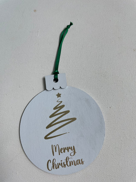 4"Round Wood Christmas Ornaments Western S Chicks & Ts