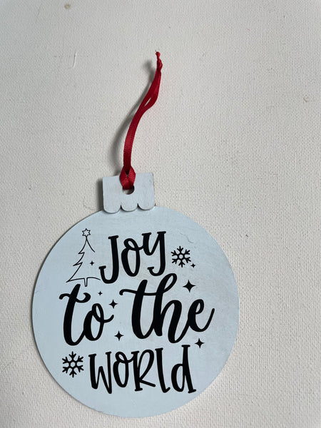 4"Round Wood Christmas Ornaments Western S Chicks & Ts