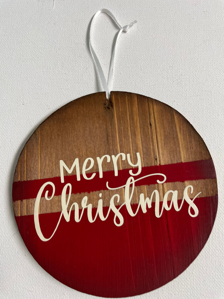 5"Round Wood Christmas Ornaments" Western S Chicks & Ts