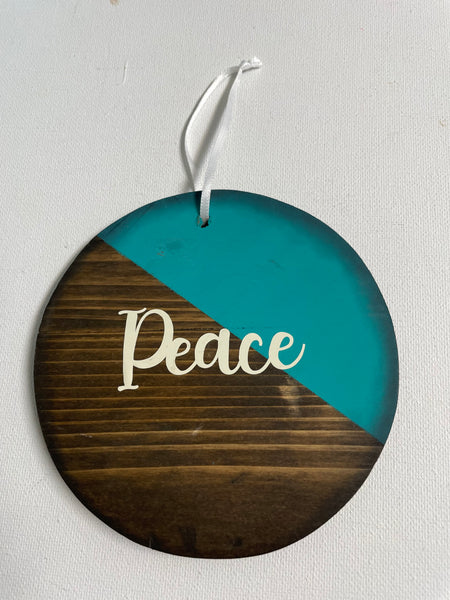 5"Round Wood Christmas Ornaments" Western S Chicks & Ts