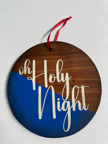 5"Round Wood Christmas Ornaments" Western S Chicks & Ts