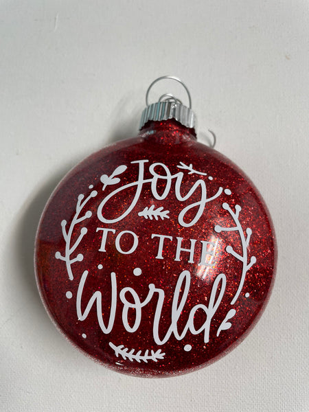 4"Glitter Flat Ball Ornaments Western S Chicks & Ts