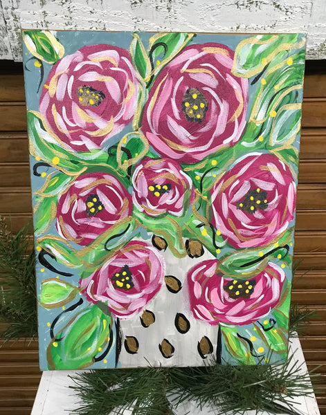 11 x 14 Floral Canvas Painting