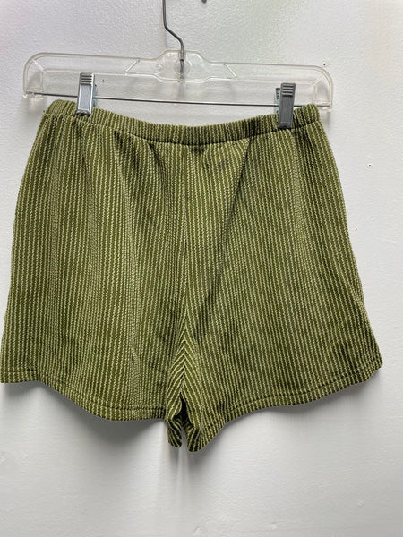 Mossy Green Ribbed Shorts and short sleeve top Set Whitney Wilkins
