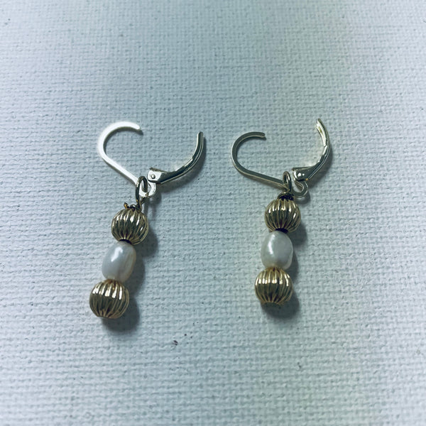 Gold Filled Fresh Water Pearl Earrings Amanda Queen