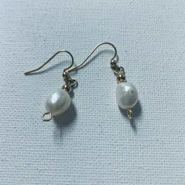 Gold Filled Fresh Water Pearl Earrings Amanda Queen