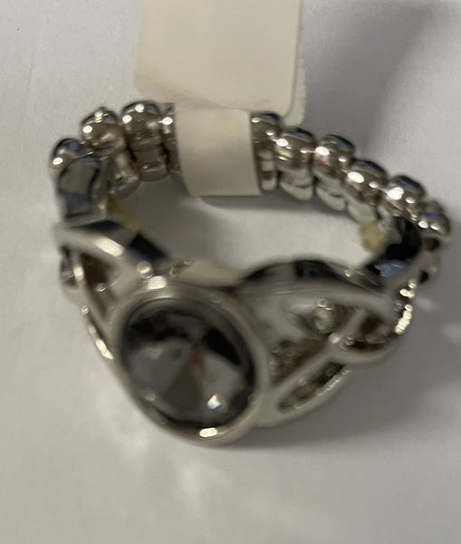 Silver Stretch Rings with Stone | One Size Fits Most Gemstone Ring Shirley Ollison