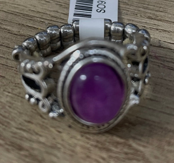 Silver Stretch Rings with Stone | One Size Fits Most Gemstone Ring Shirley Ollison