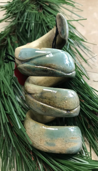 Spiral Ornament-Blue/Tan