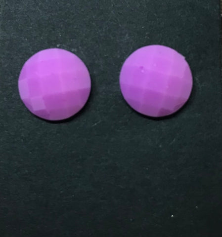 Purple Neon Stud Earrings