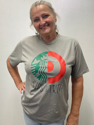 Port & Company Sips & Trips Medium T-Shirt