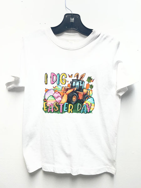 Kids White Short Sleeve Easter T-Shirts Shirley Ollison