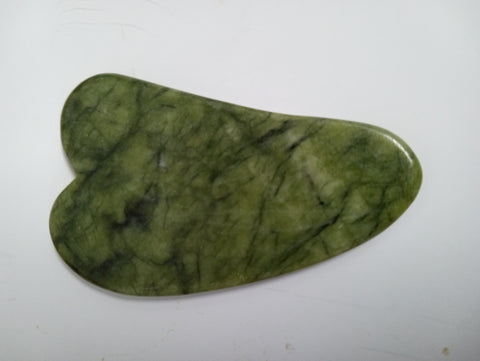 Natural Jade Heart shape Gua Sha board face massager