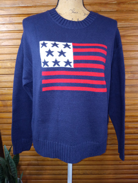 Jodifl Navy Sweater w/American Flag